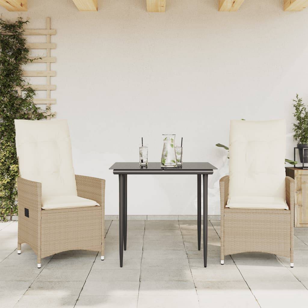 Prolenta Premium - Chaises de jardin rotin beige 56 x 59 x 92 cm - Prolenta premium p3147.4 - Image 1