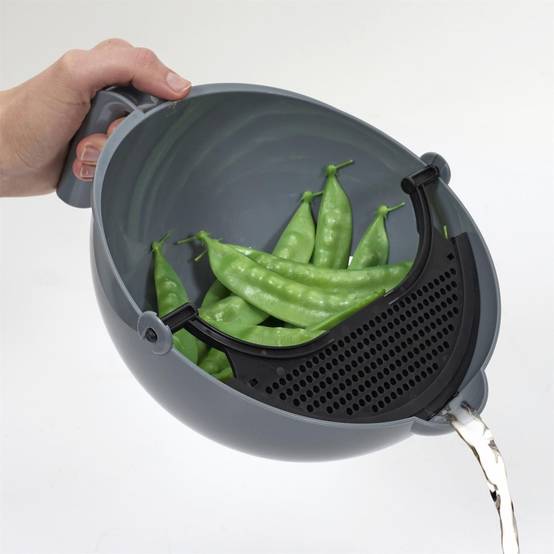 Cook Concept - Bol Multifonction "Spatule & Passoire" 22cm Noir - Image 6