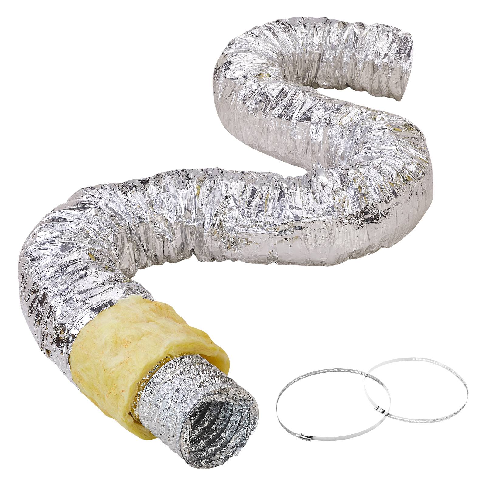 Vevor - Vevor Tuyau Flexible Isolé Thermique Conduit De Ventilation Cvc R-4.2 158x7620mm