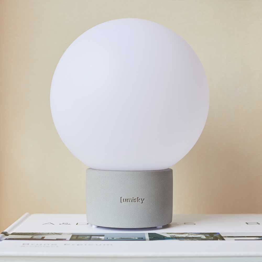Lumisky - Lampe de table sans fil béton TERRA Gris H25cm - Image 7