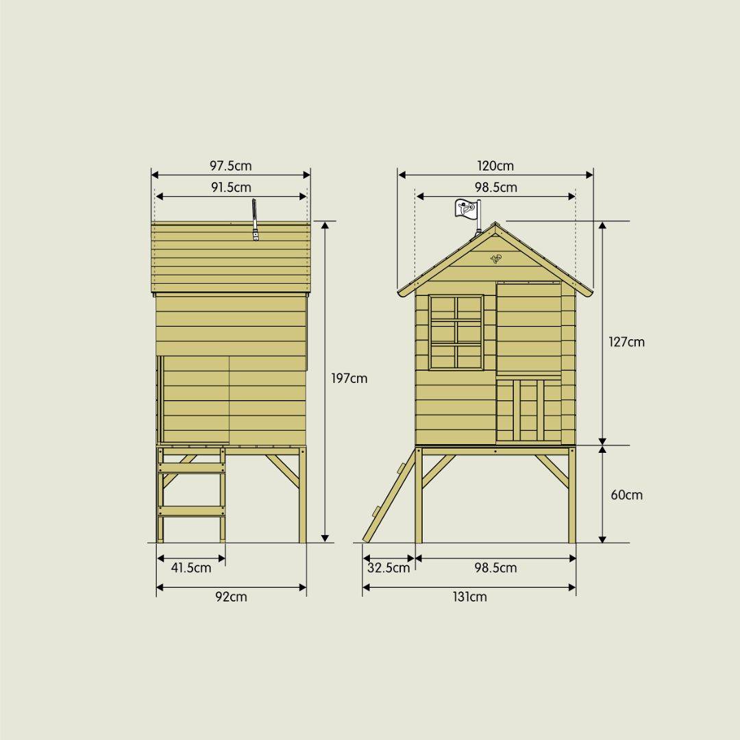 Maisonnette cabane sur pilotis en bois FSC® SUNNYSIDE - Image 7