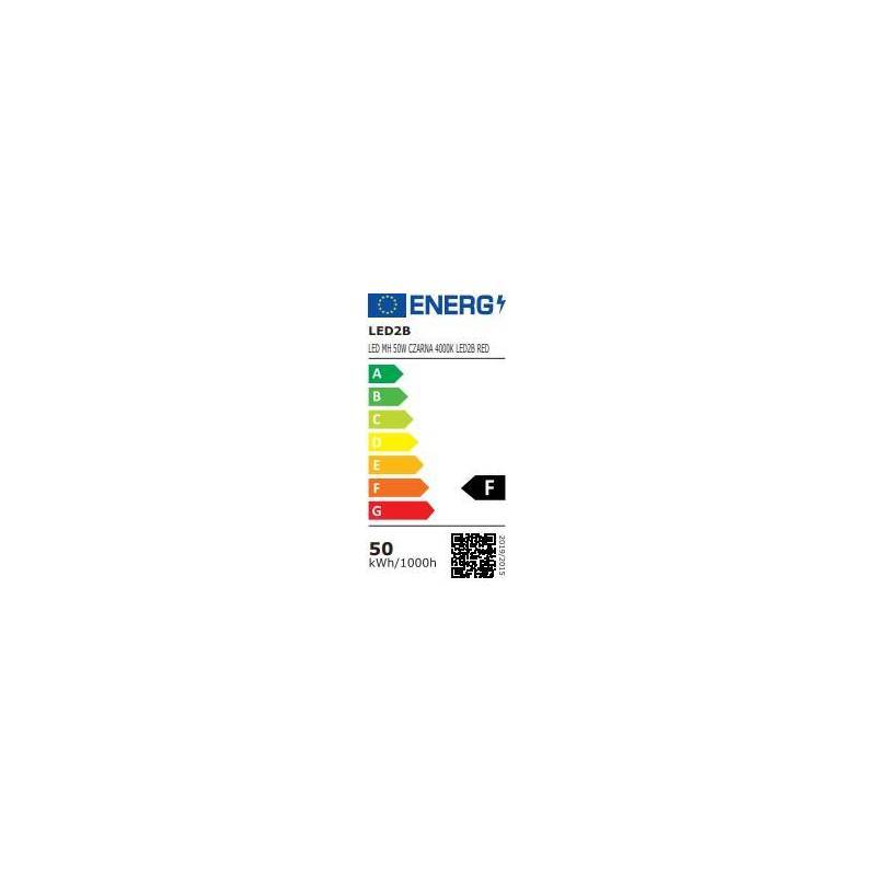 Projecteur LED 50W IP65 extérieur blanc naturel 4000k structure noir - Image 3
