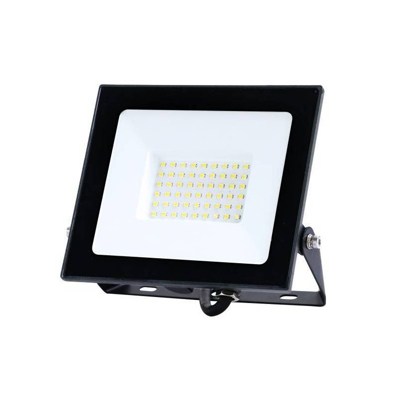 Projecteur LED 50W IP65 extérieur blanc naturel 4000k structure noir - Image 1
