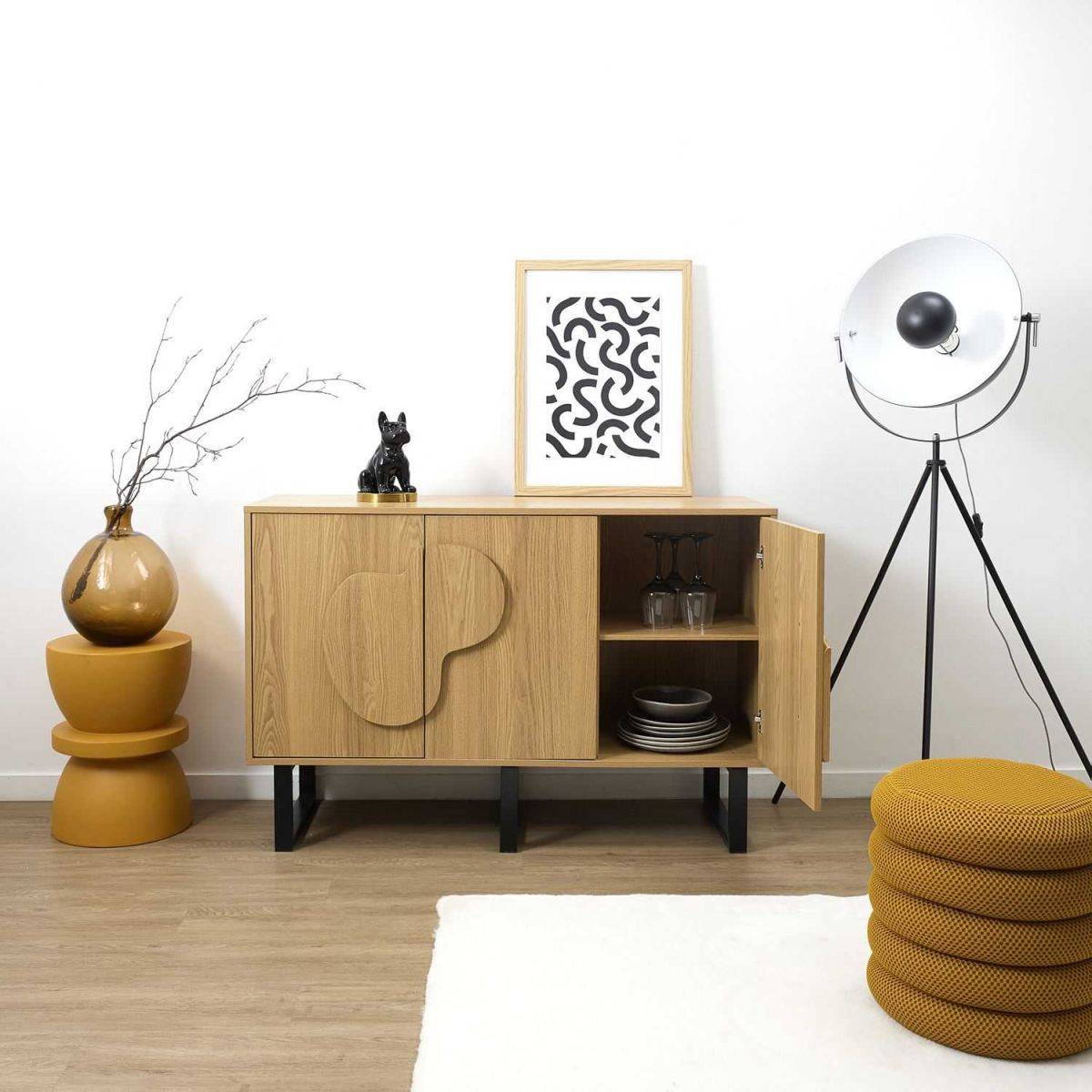 The Home Deco Factory - Buffet en mdf et métal Calypso - Image 7