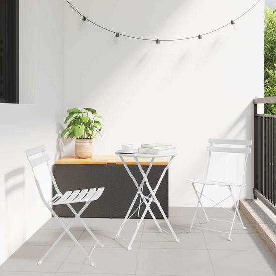 ComfortXL - Salon de jardin pliant 2 personnes en Acier pour rangement facile terrasse Blanc – ComfortXL Outdoor Living - Image 1