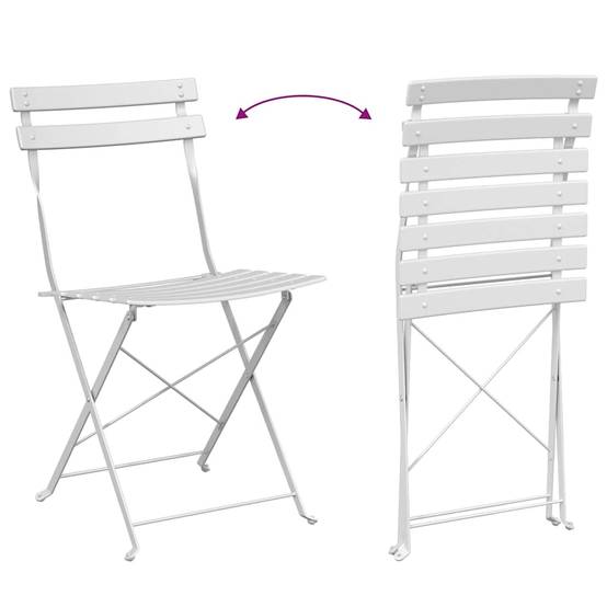 ComfortXL - Salon de jardin pliant 2 personnes en Acier pour rangement facile terrasse Blanc – ComfortXL Outdoor Living - Image 9