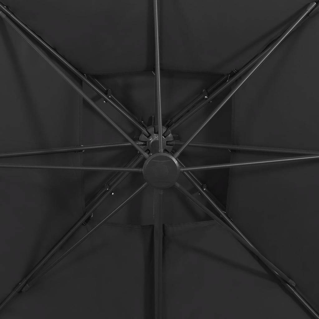 Parasol déporté aluminium noir 300 x 300 x 258 cm - PANGIVO - Image 8