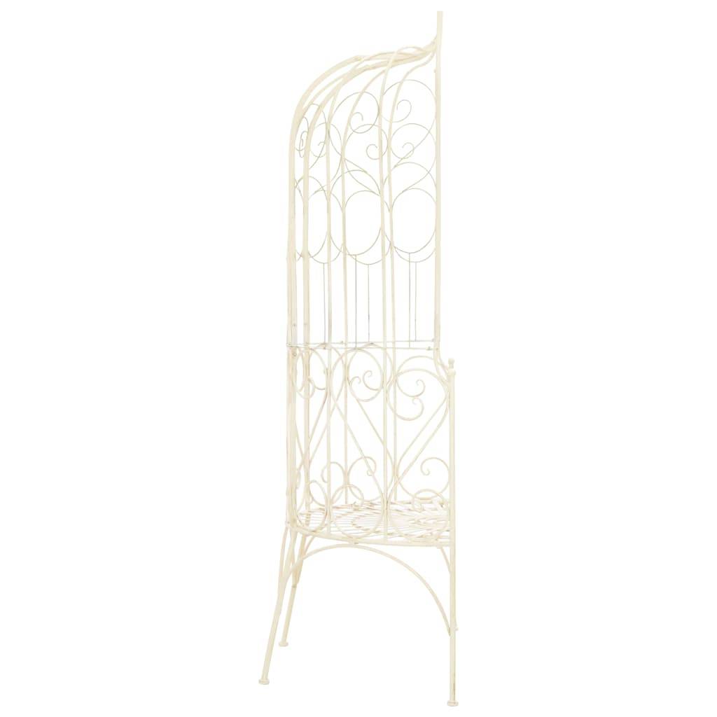 Vidaxl - Banc de jardin 95 cm Fer Blanc antique vidaXL 45432 - Image 4