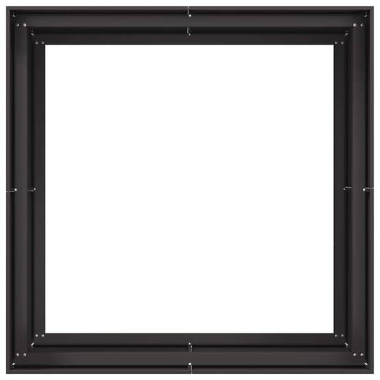 Jardinière | Pot de fleurs | Cache-pot | Bac à fleurs noir 100x100x80 cm acier - Image 5