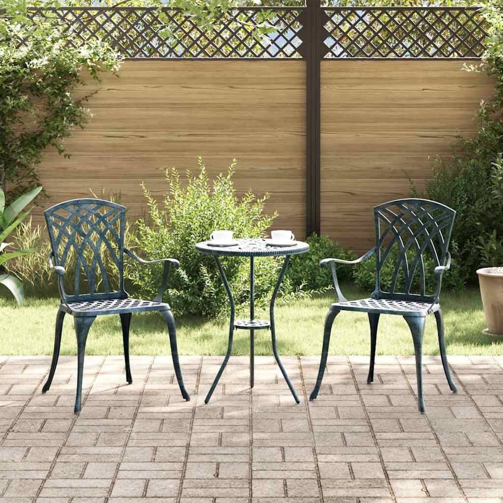 Chaise de jardin aluminium vert 53 x 51 x 88,5 cm - PANGIVO - Image 1
