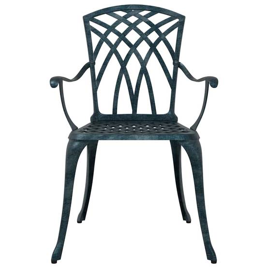 Chaise de jardin aluminium vert 53 x 51 x 88,5 cm - PANGIVO - Image 4