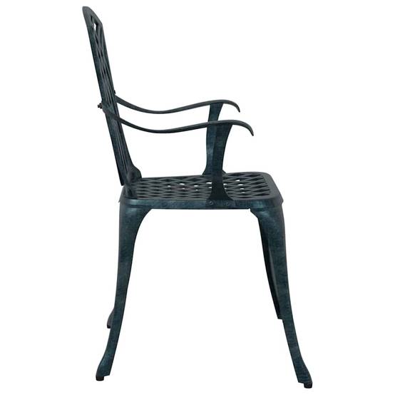 Chaise de jardin aluminium vert 53 x 51 x 88,5 cm - PANGIVO - Image 5