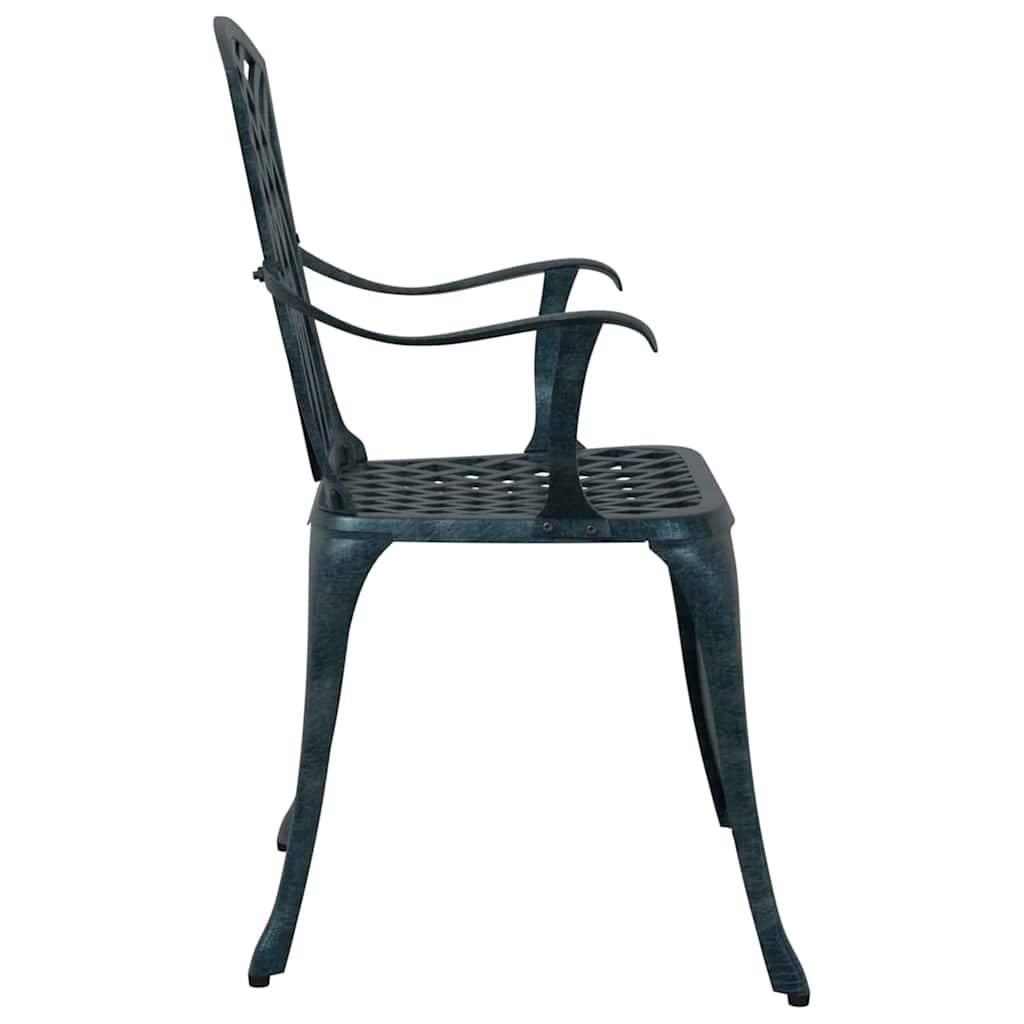 Chaise de jardin aluminium vert 53 x 51 x 88,5 cm - PANGIVO - Image 5