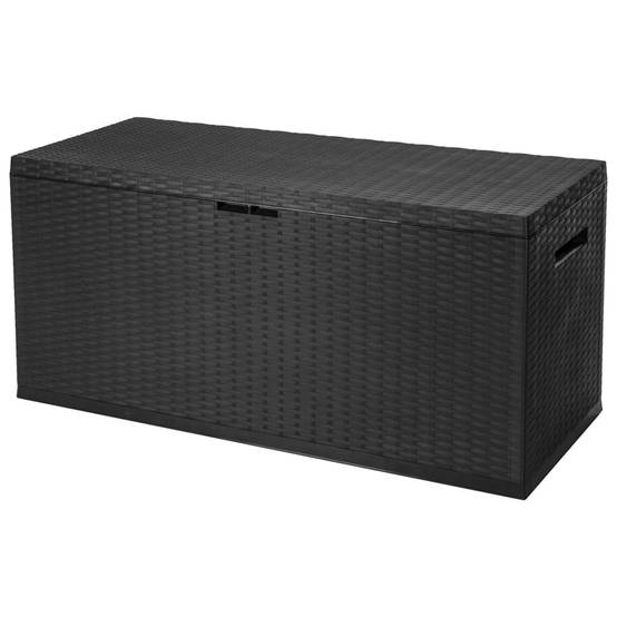 Coffre boîte de rangement de jardin 312 litres gris foncé - Image 2