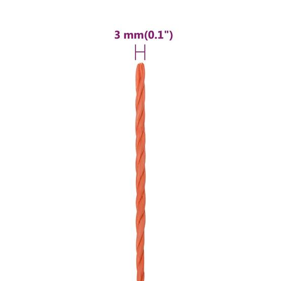 Corde de travail Orange 3 mm 250 m Polypropylène Maison Chic - Image 6