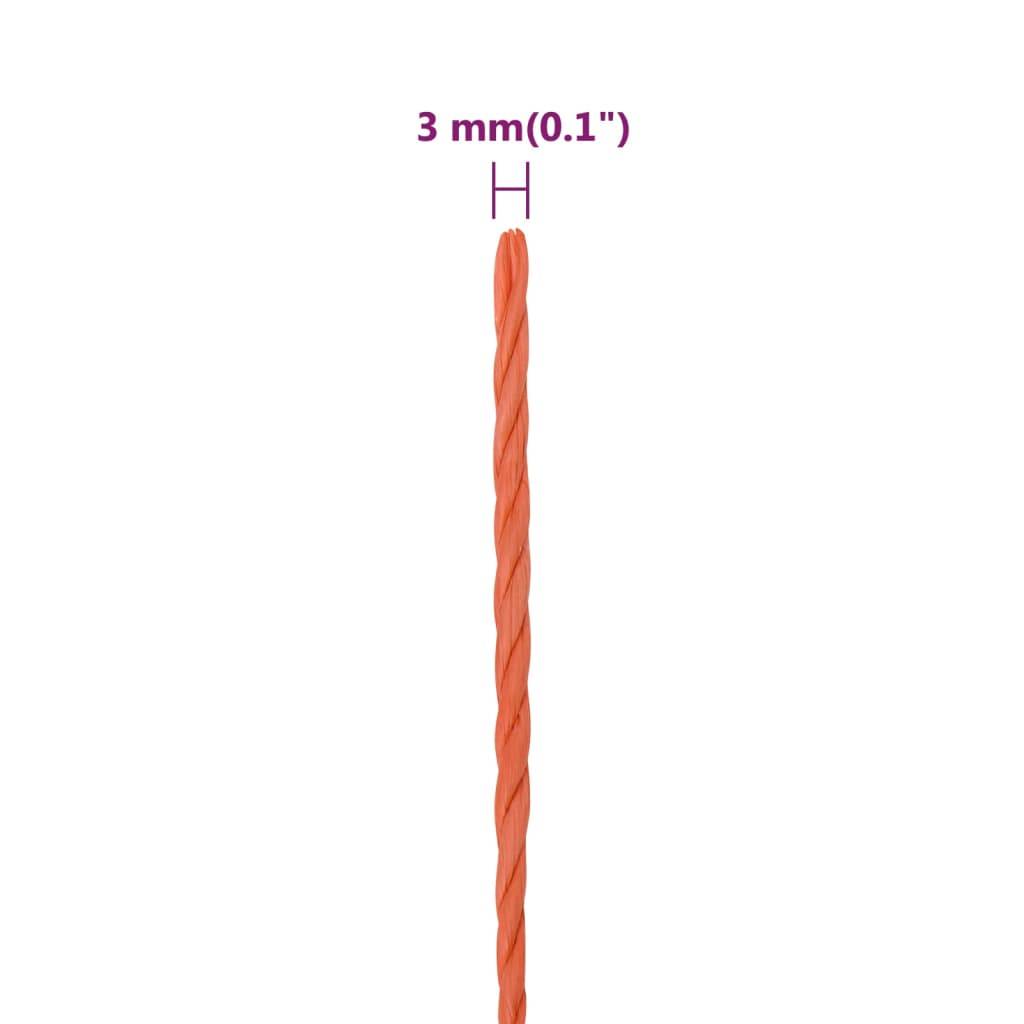 Corde de travail Orange 3 mm 250 m Polypropylène Maison Chic - Image 6