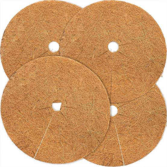 4 Disques de Paillis de Noix de Coco Diamètre 30 cm, hauteur 0,5 cm - IntiMeg - Image 3