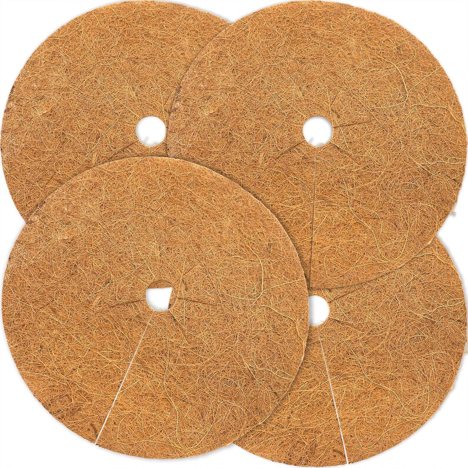 4 Disques de Paillis de Noix de Coco Diamètre 30 cm, hauteur 0,5 cm - IntiMeg - Image 3