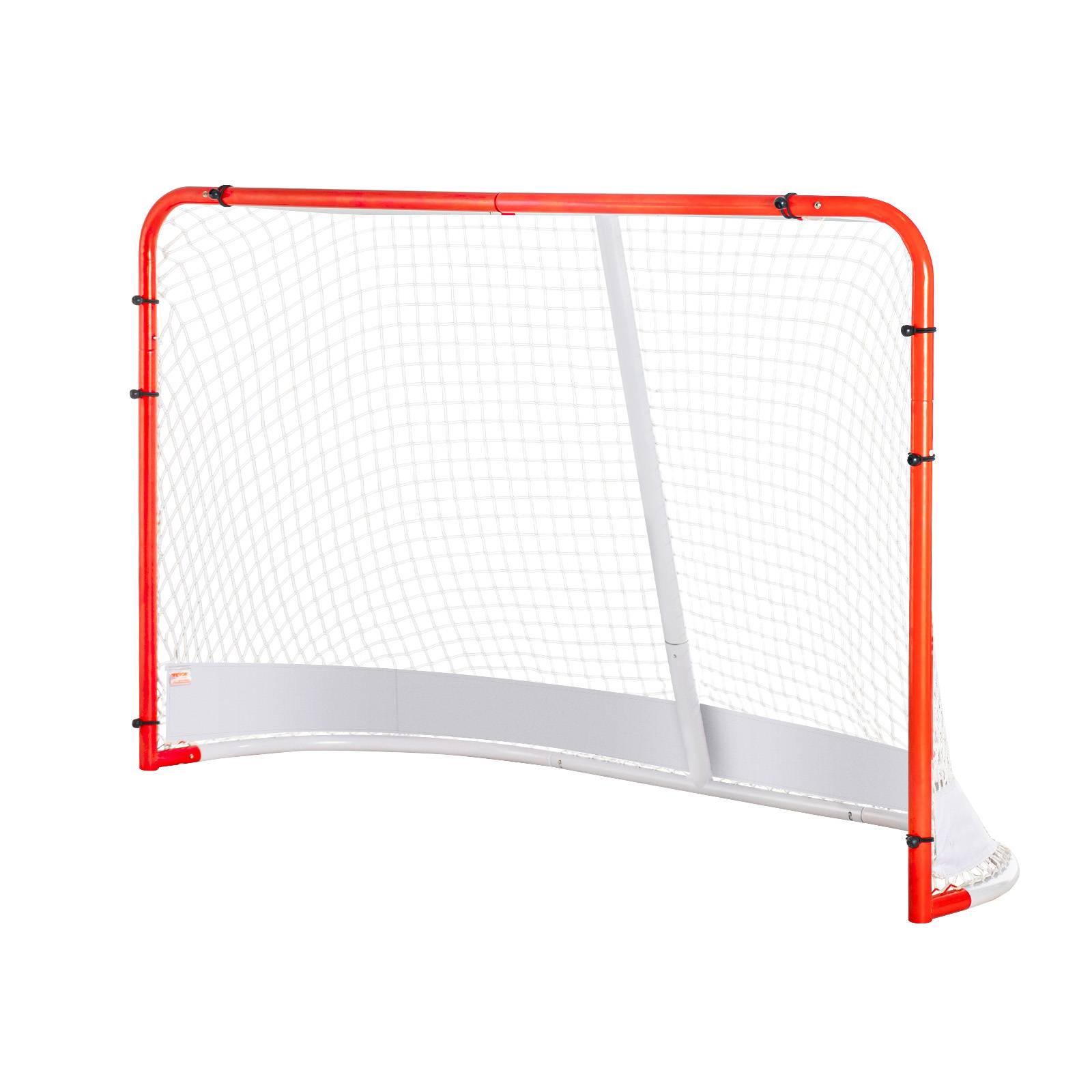 VEVOR Filet hockey rue, but acier 72"x48", intérieur/extérieur, portable. Blanc/rouge. - Image 1