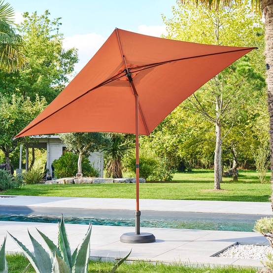 Hesperide - Parasol droit carré inclinable Soya 2,5x2,5m acajou Hespéride - Image 1