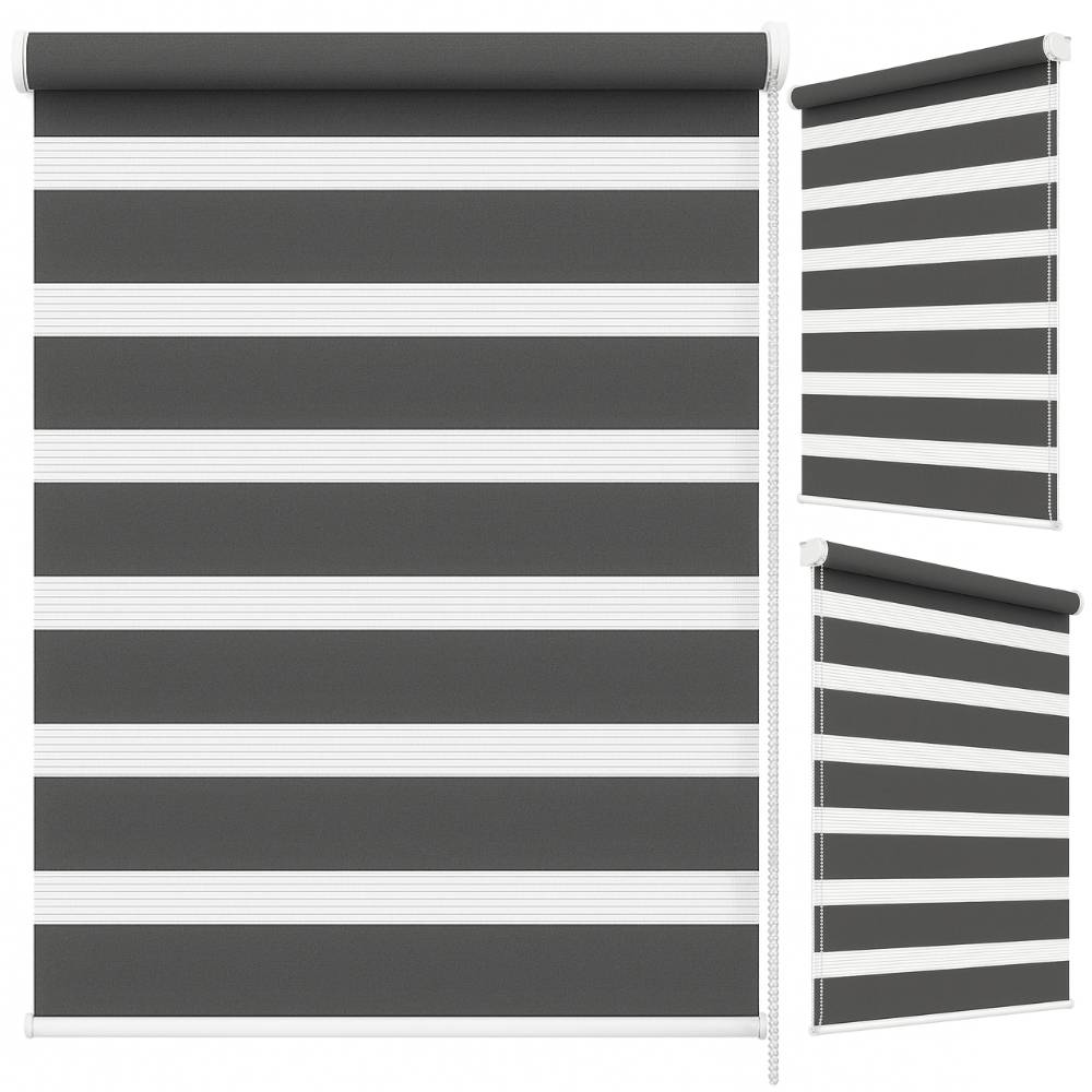 Sans Marque - Store enrouleur occultant 70 x 120 Gris - Image 1