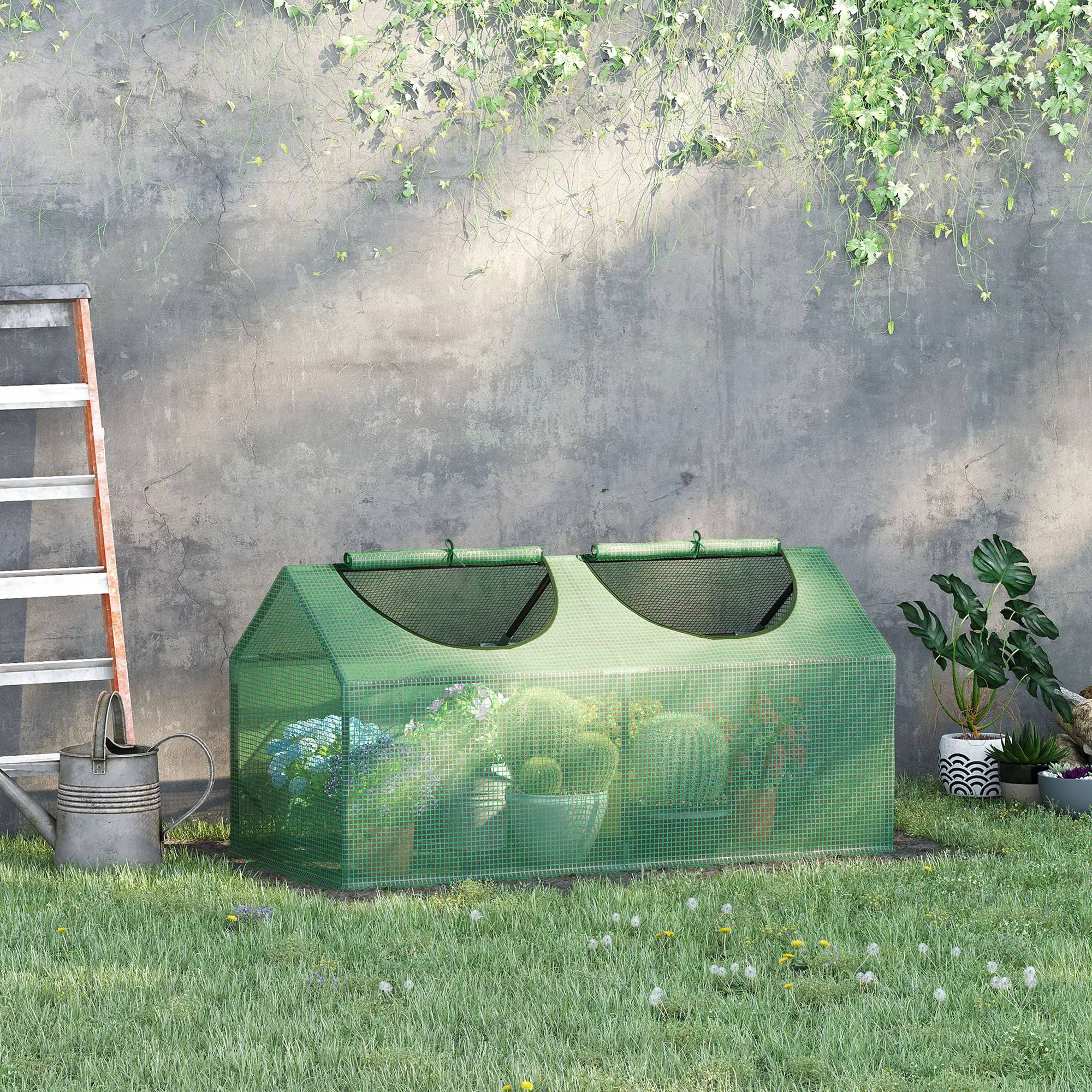 PANGIVO - Serre mini pour tomates et plantes, PE, verte, 120 x 60 x 60 cm - PANGIVO - Image 2