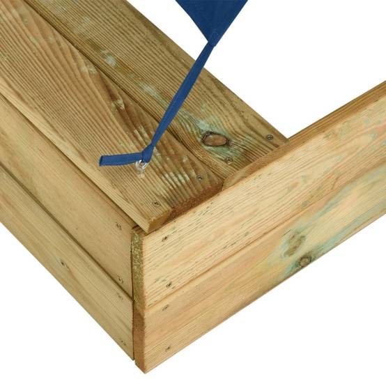 Bac à sable - Maison de jeu pour enfants avec toit 80x60x97,5 cm Bois de pin imprégné - Image 5