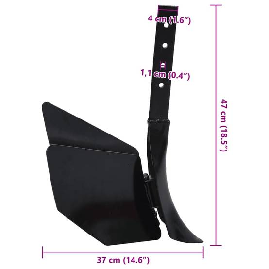 Accessoire de charrue métal noir 41 x 37 x 47 cm - PANGIVO - Image 9