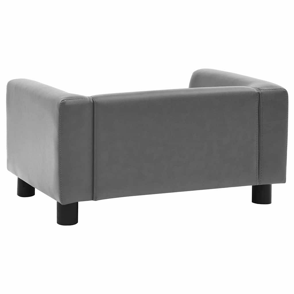 Vidaxl - Canapé pour chien Gris 60x43x30 cm Peluche et similicuir vidaXL 170959 - Image 7