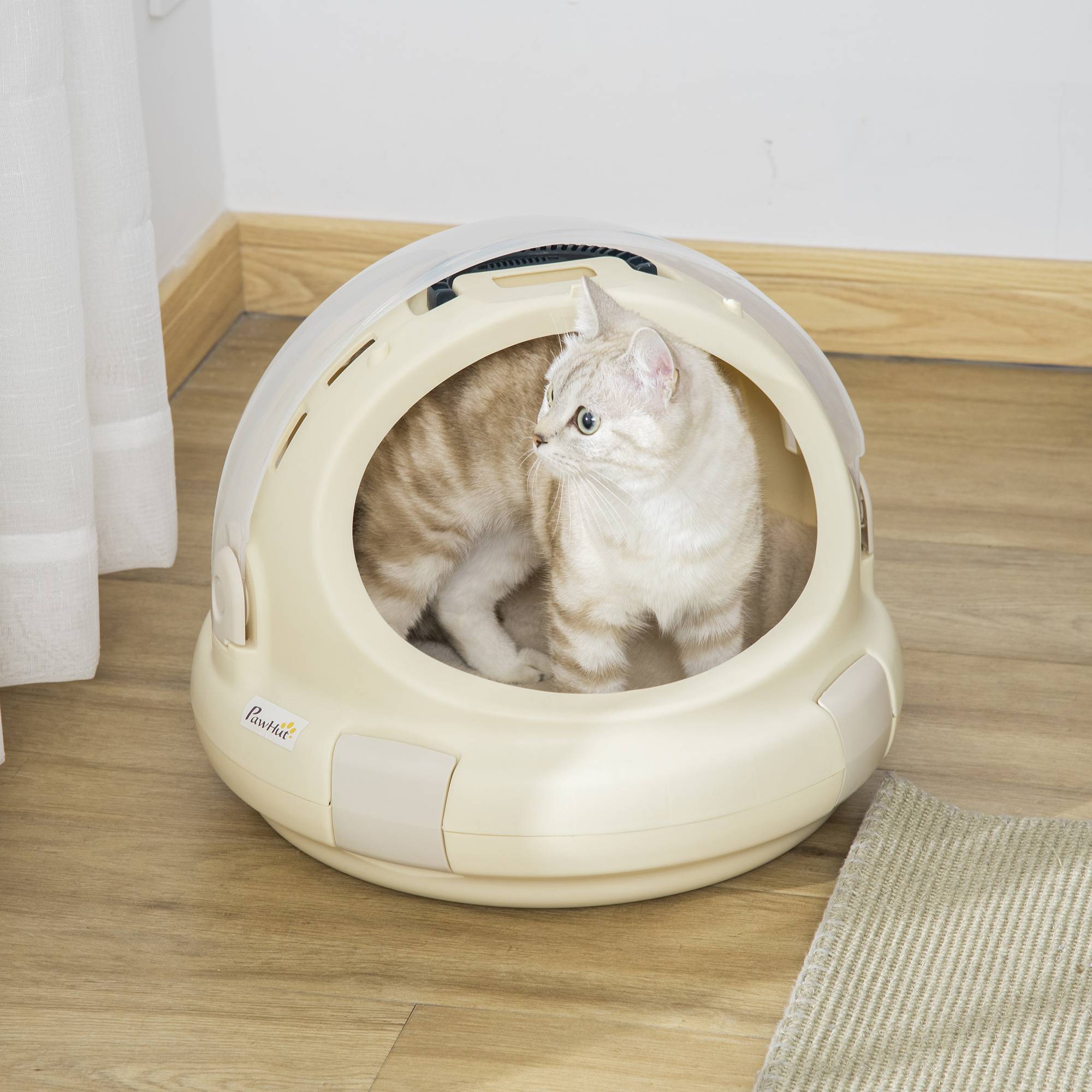 ComfortXL - Niche de transport PP peluche pour chat et petit chien repos voyage 41x35cm Beige - ComfortXL Outdoor Living - Image 3