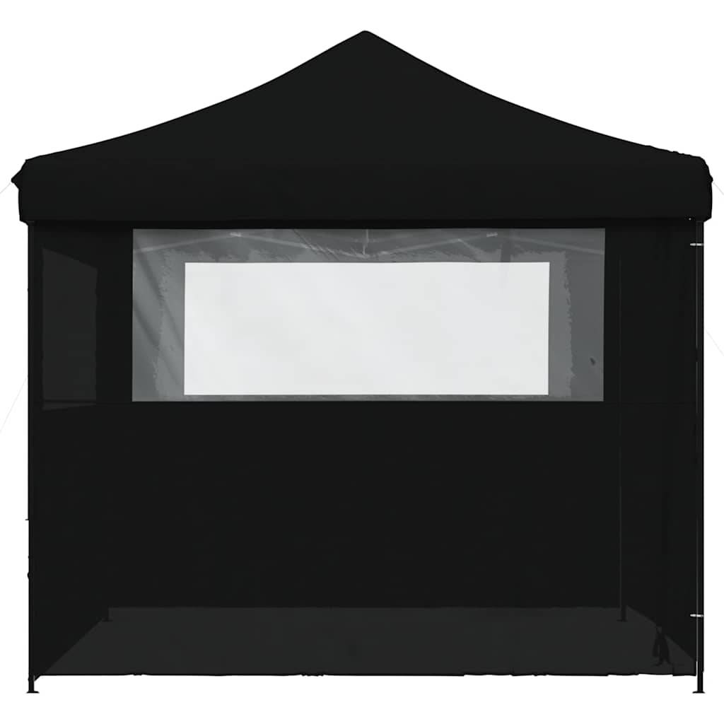 Tente de réception pliable acier et tissu noir 292 x 292 x 315 cm - PANGIVO - Image 5