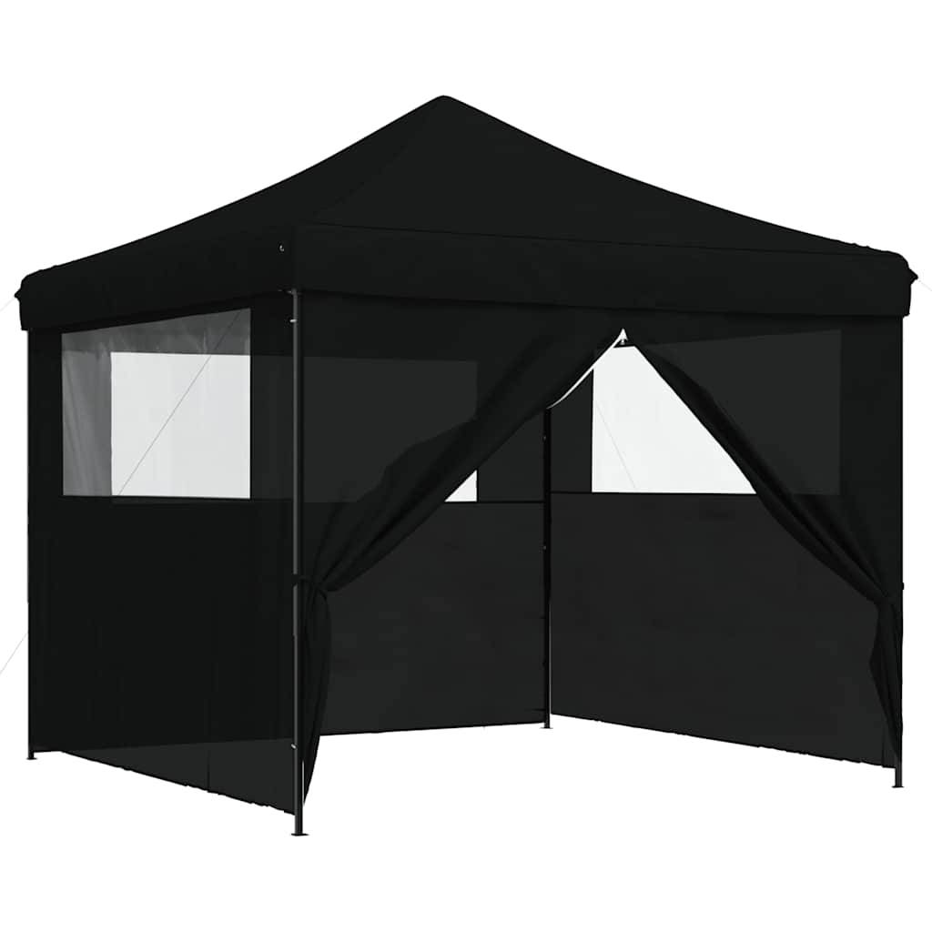 Tente de réception pliable acier et tissu noir 292 x 292 x 315 cm - PANGIVO - Image 7