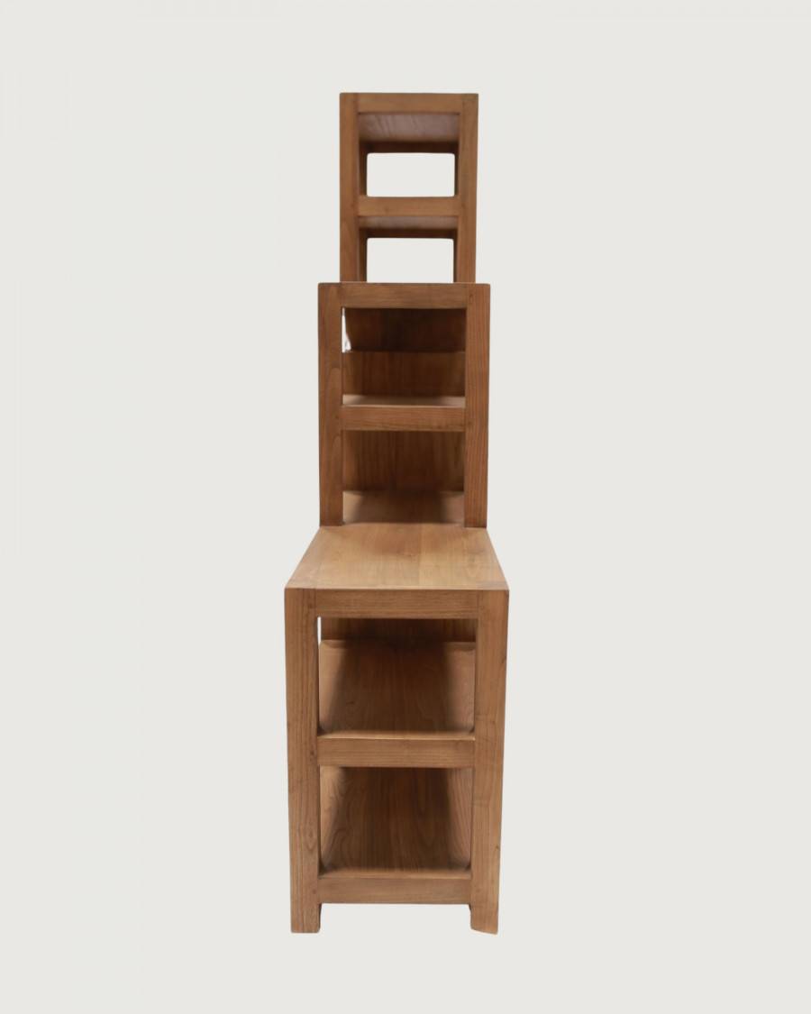 Aiko - Étagère en bois de teck escalier - UNIQKA - Image 6