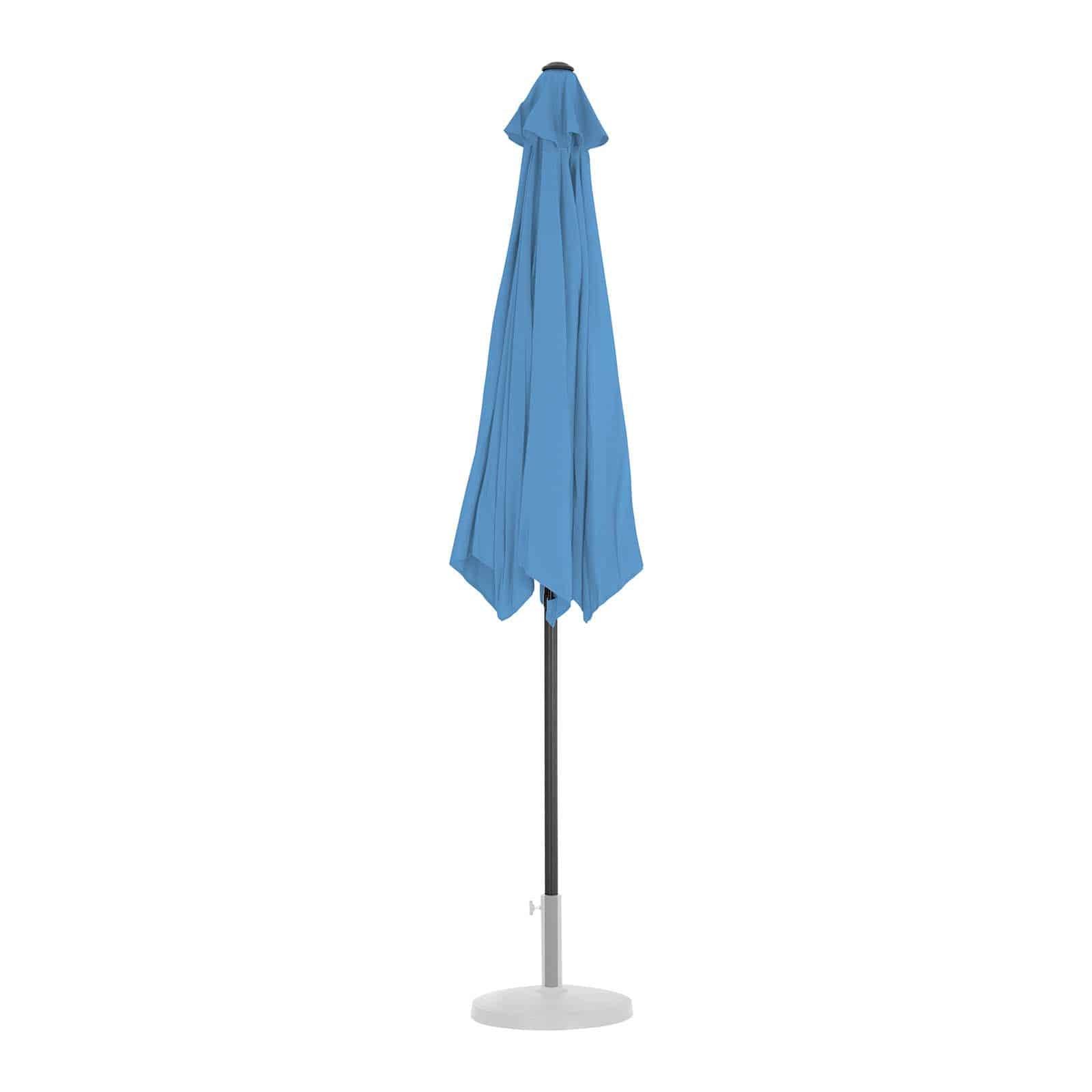 Helloshop26 - Parasol de terrasse hexagonal diamètre 300 cm inclinable bleu - Image 3