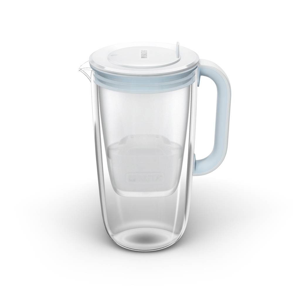 Carafe filtrante en verre 2,5 dont 1,5L d'eau filtrée avec filtre - Image 1