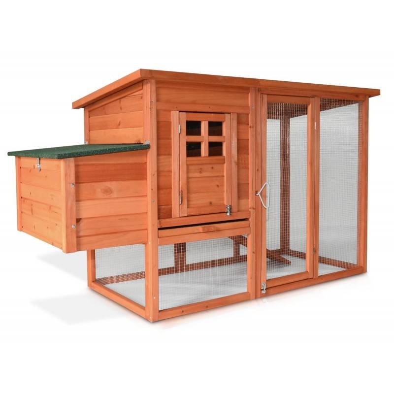Poulailler 3/6 poules cage canard 2 perchoir 182x75x103 cm Modele 131 XXL