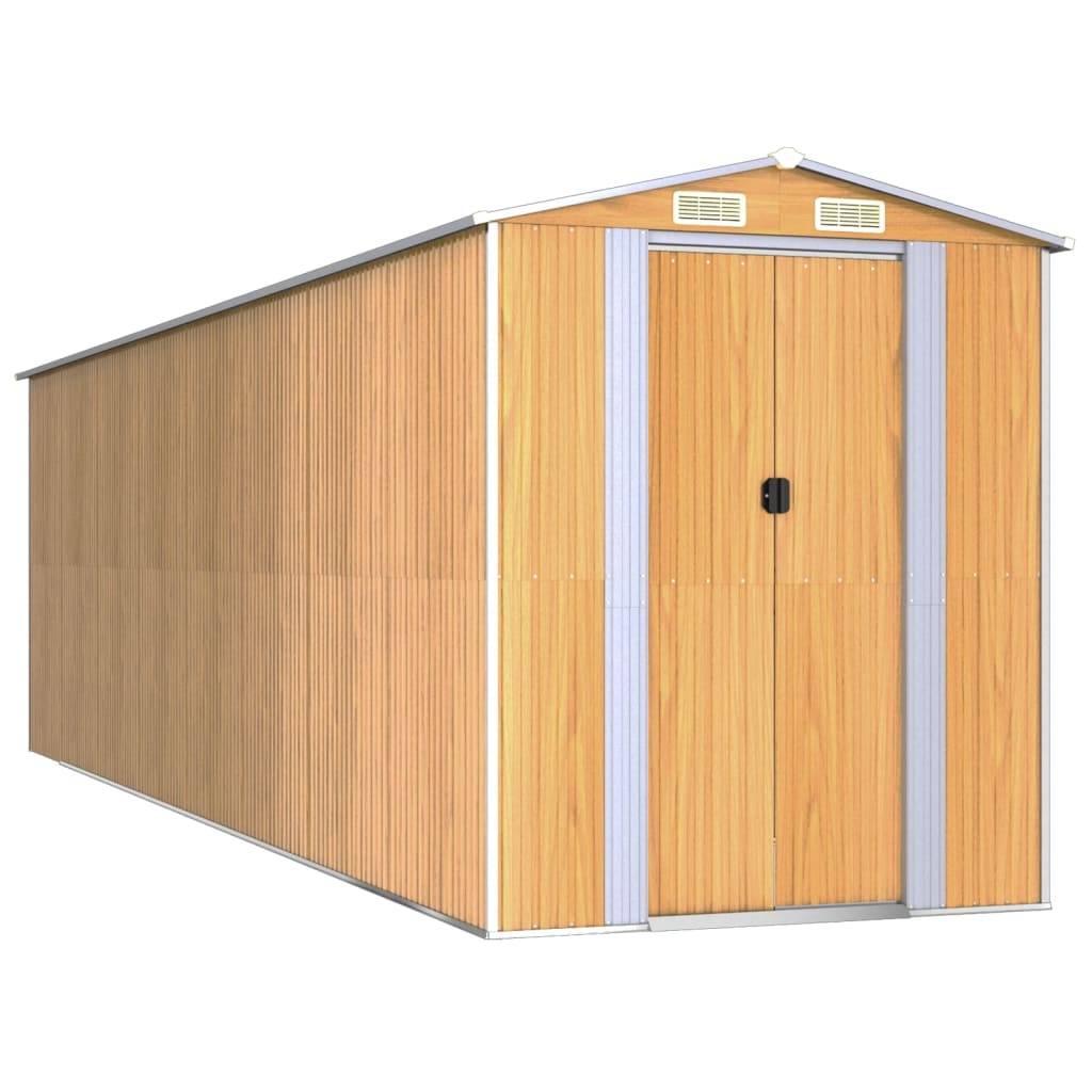Vidaxl - Abri de jardin Marron clair 192x689x223 cm Acier galvanisé 13.2m² vidaXL 3147477 - Image 2