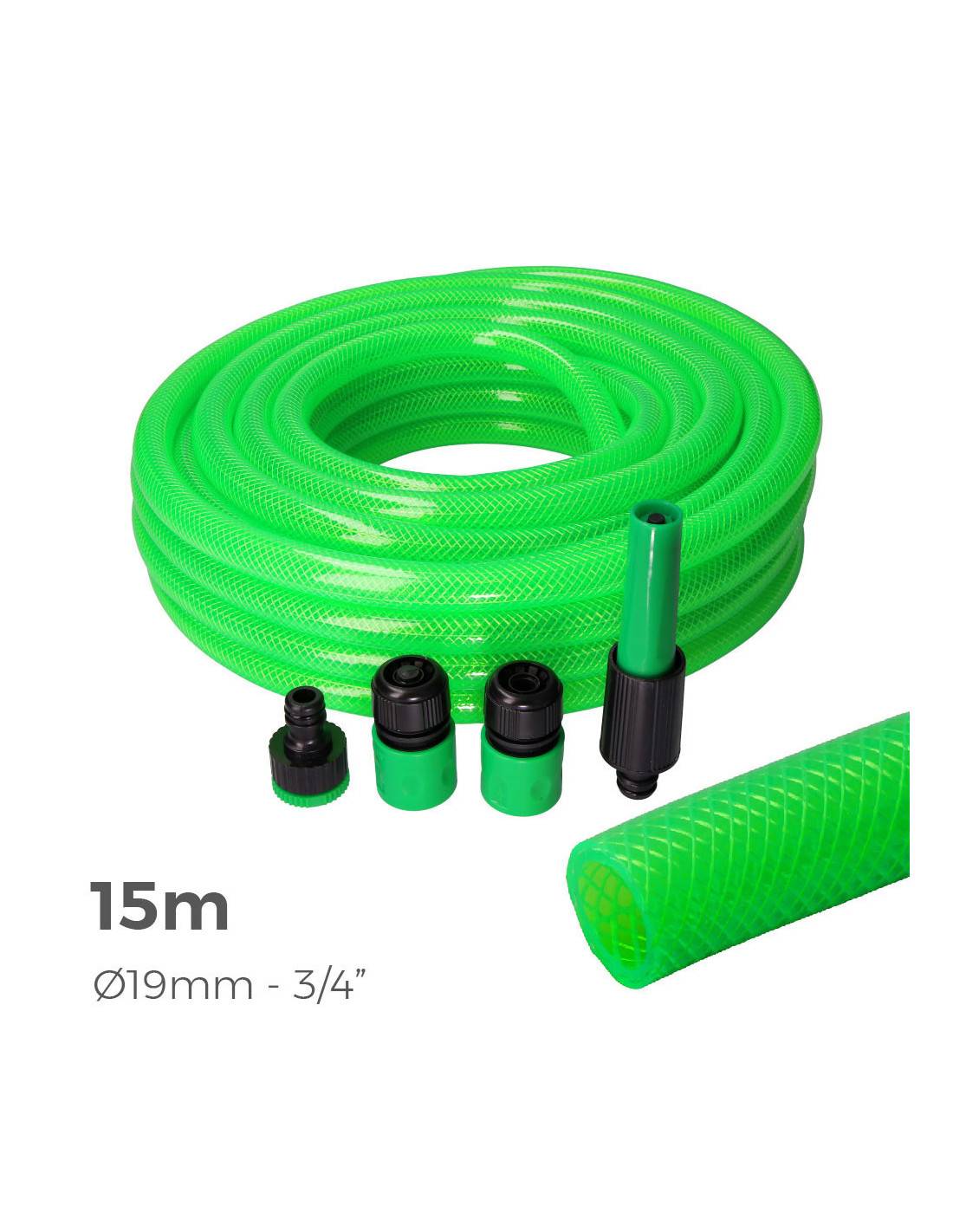 Kit Tuyau Arrosage Anti-torsion Edm 15m Tuyau D'arrosage Anti-torsion Complet Avec Accessoires - Edm - Image 1