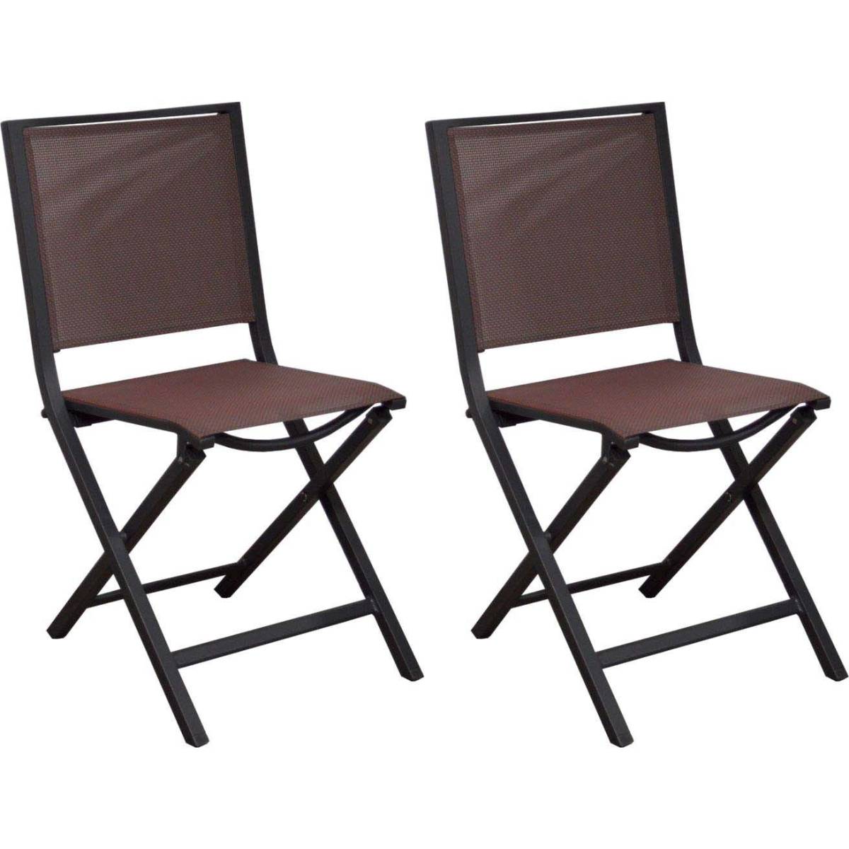 Proloisirs - Chaise pliante en aluminium Ida (Lot de 2) - Image 1