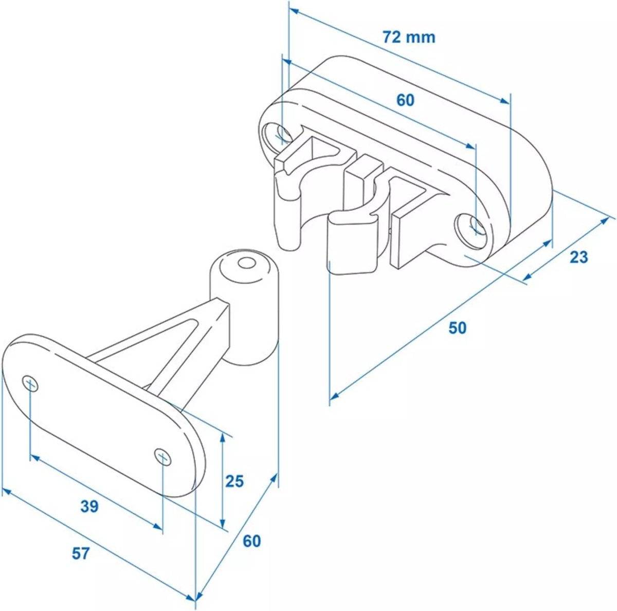 Arrêt de porte flexible pour caravane - 2 pièces - Image 5