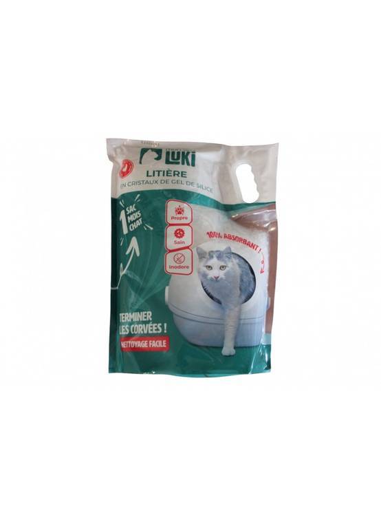 Litiere de silice minerale - super absorbante - nettoyage facile Blanche taille 3,8 L - Mon Ami Luki - Image 1
