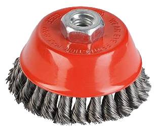 Kreator - Brosse métallique rotative soucoupe Ø 90 mm fils torsadés en acier pour meuleuse