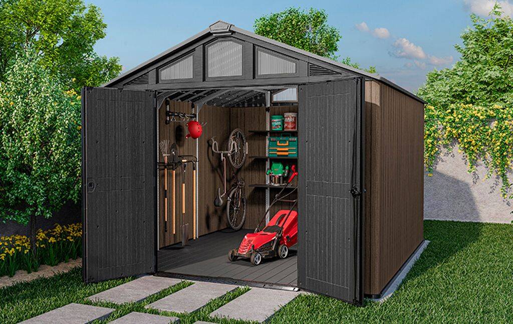 Keter - Abri de jardin Stronghold 10115 - 10,7 m2 - Marron Aspect Bois - KETER - Image 2