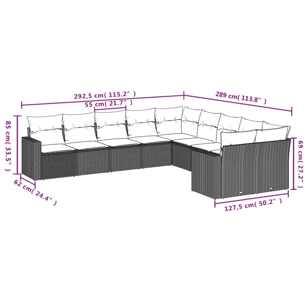 ComfortXL - Salon de Jardin Bas 10 Places Résine Tressée avec Rangement sous Assise pour Jardin Gris Clair – ComfortXL Outdoor Living - Image 3