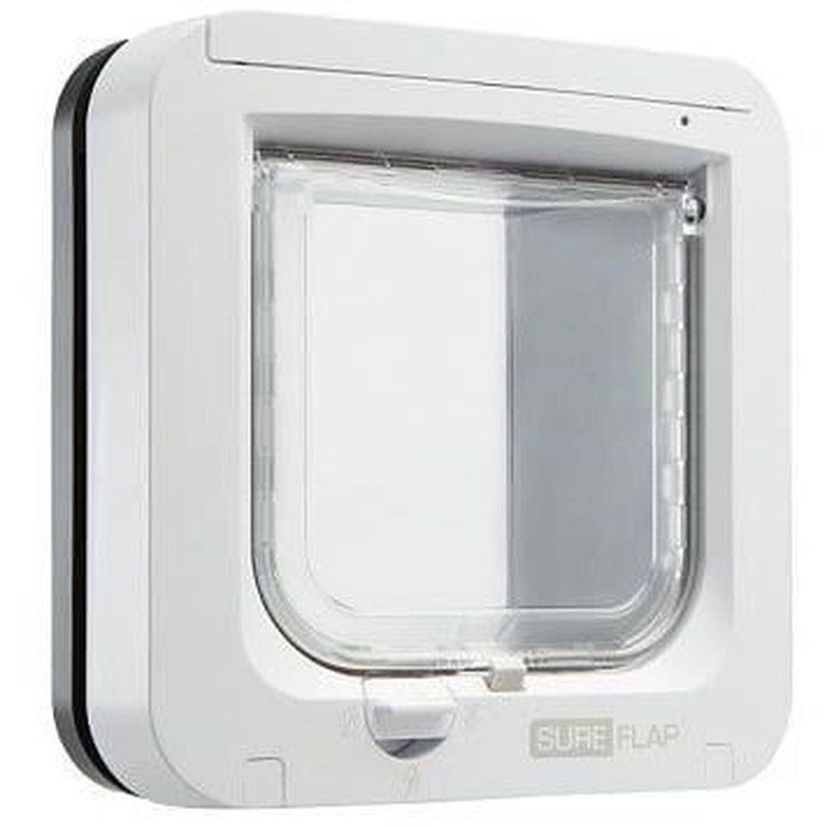 SUREFLAP - Chatière électronique micro-puce et RFID SureFlap, gris et blanc, accès sélectif, cadre rectangulaire - SUREFLAP