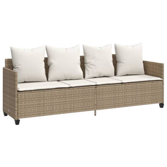 Maison Chic - Bain de soleil - Transat - Chaise longue avec coussins beige résine tressée - MEUBLE PRO-JU6646 - Image 1