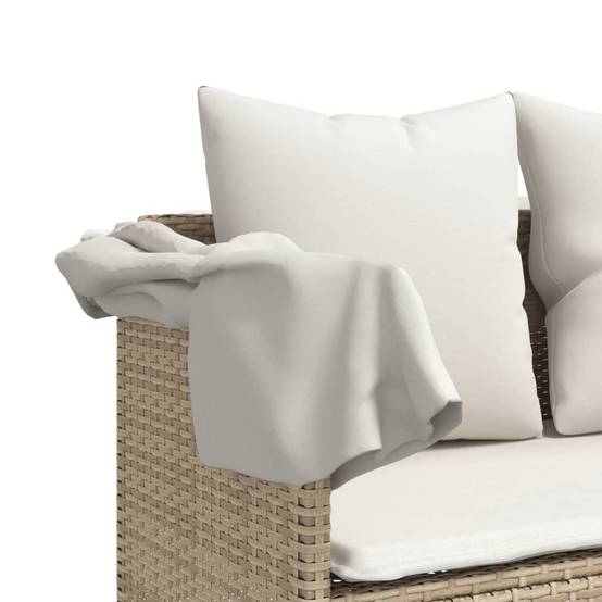 Maison Chic - Bain de soleil - Transat - Chaise longue avec coussins beige résine tressée - MEUBLE PRO-JU6646 - Image 8