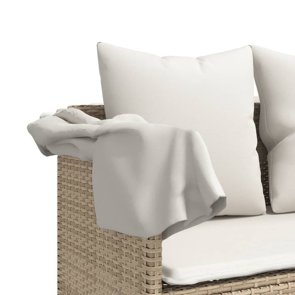 Maison Chic - Bain de soleil - Transat - Chaise longue avec coussins beige résine tressée - MEUBLE PRO-JU6646 - Image 8