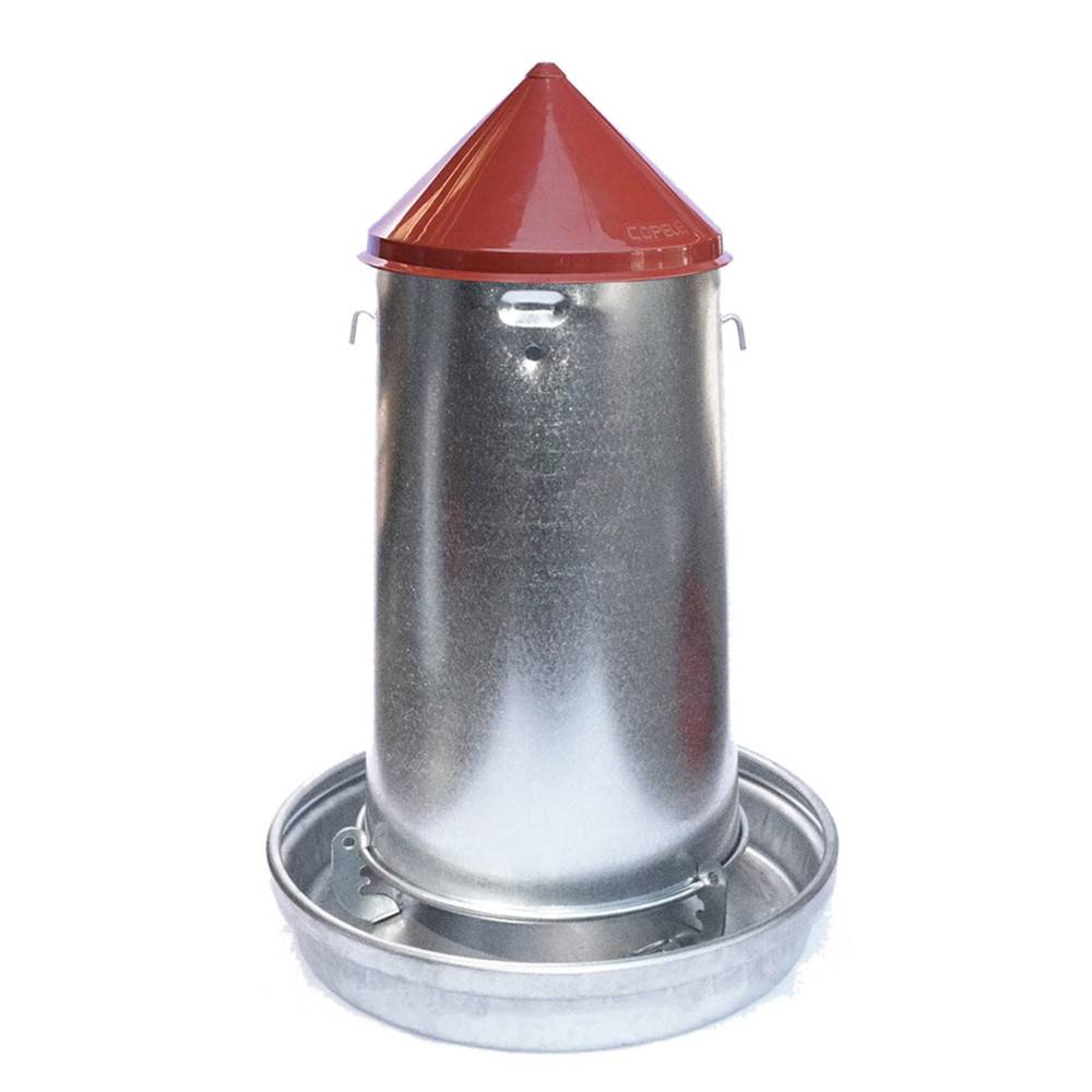 Vadigran - Silo d'alimentation galvanisé contenance 14 litres ø 33 cm pour volailles - Image 1