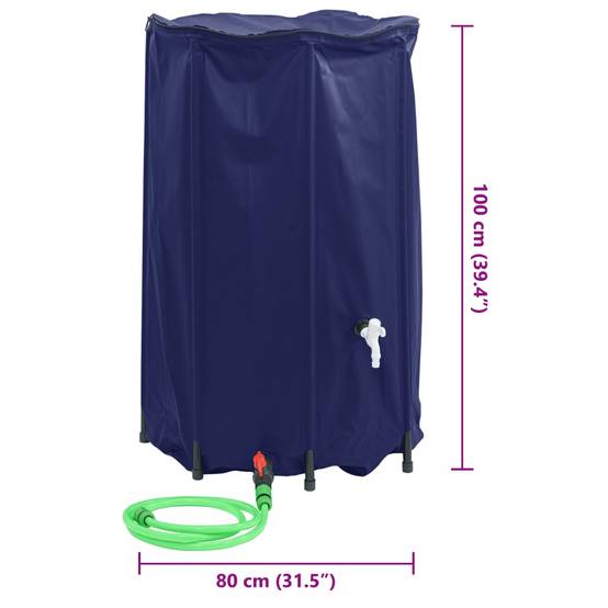 PANGIVO - Réservoir d'eau de pluie PVC bleu 80 x 80 x 100 cm - PANGIVO - Image 10